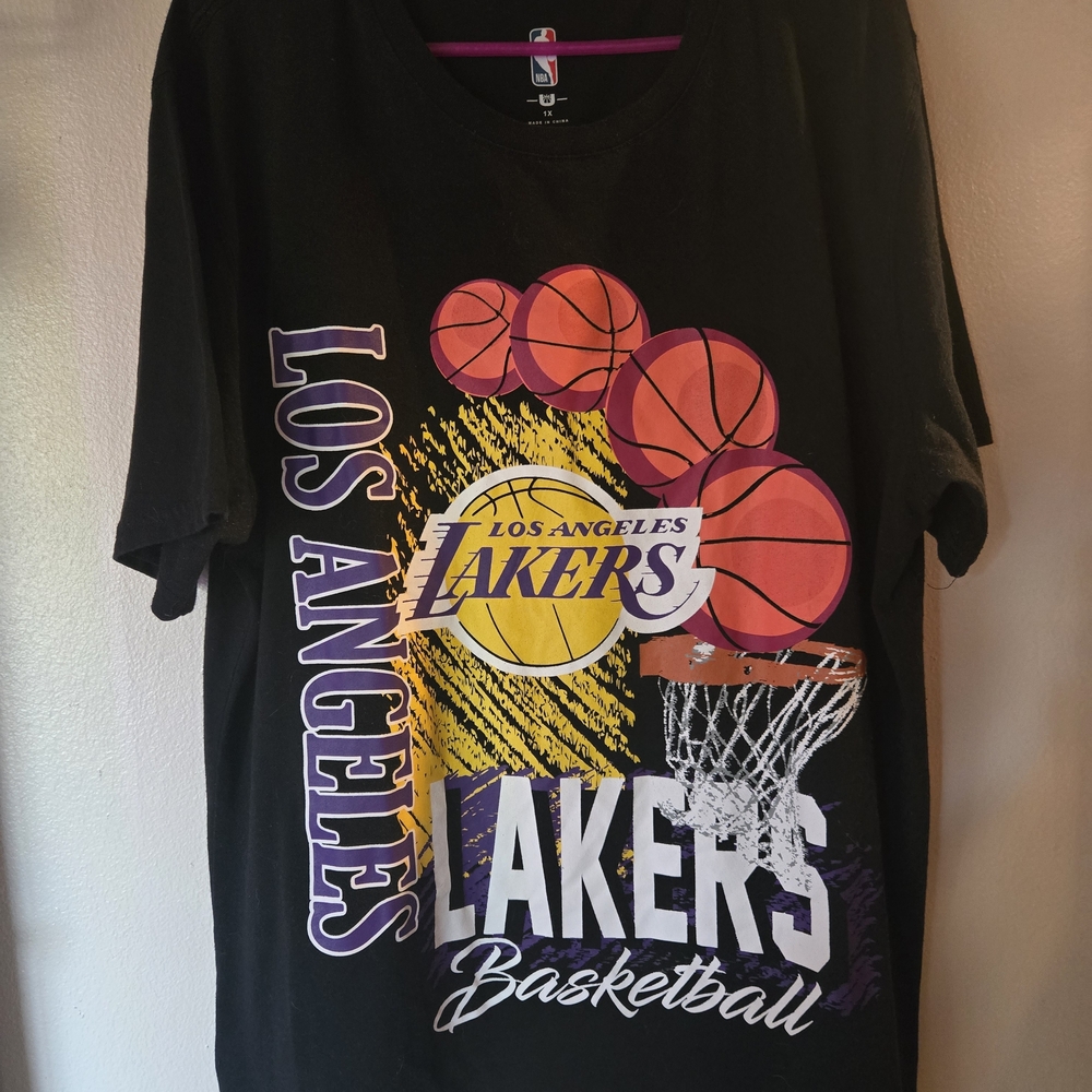 NBA Los Angeles LA Lakers Basketball Short Sleeve 1X T Shirt